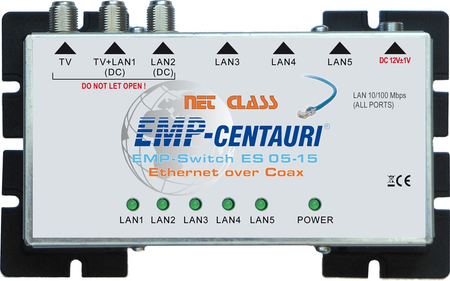 Switch EoC NET CLASS EMP-Centauri ES05-15 LAN na Coaxial