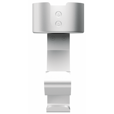 Boczny organizer do biurka na zacisk z uchwytem na kubek biały