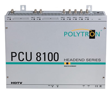 Stacja czołowa POLYTRON PCU 8112 8x DVB-S/S2, DVB-T/T2 lub DVB-C na 8x DVB-C z 4x CI