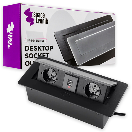 Spacetronik SPS-D24B Arbeitsplatten-Steckdosenöffnung