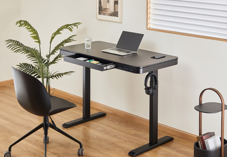 Eleganckie biurko regulowane elektrycznie z ładowarką indukcyjną Spacetronik Astrid SPE-B136BB OUTLET - zdjęcie 2