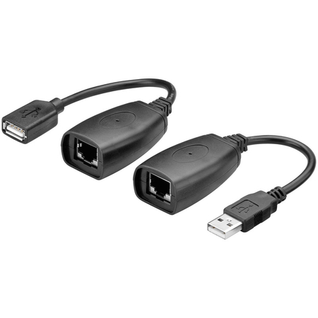 Przedłużacz USB na LAN RJ45 CAT 5e/6/6A Goobay do 100m