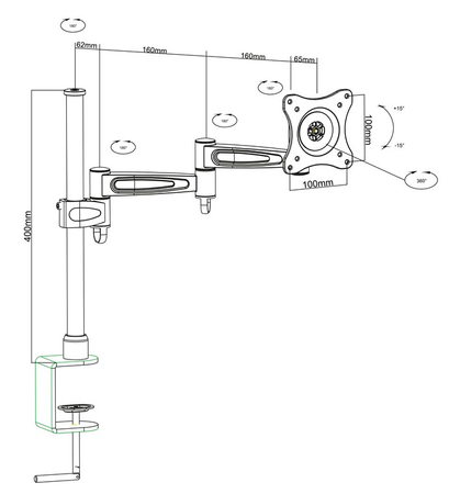 Goobay BASIC FLEX 13"-32" Monitorhalterung bis zu 15kg