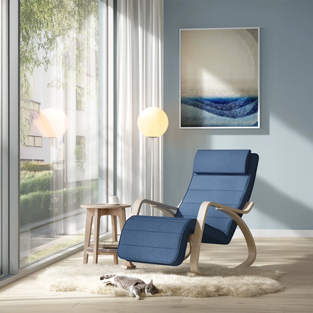 Zestaw relaksacyjny: fotel bujany Riva + stolik Buddy