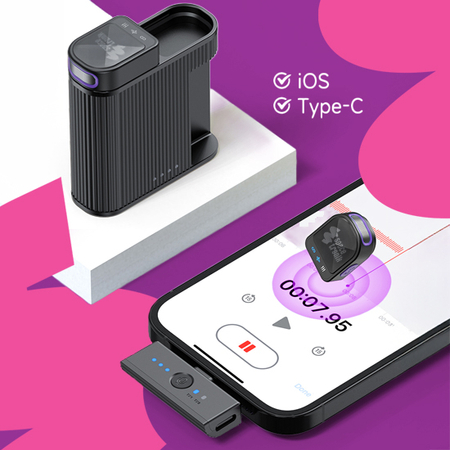 Bezprzewodowy mikrofon Lightning USB-C Magnetyczny