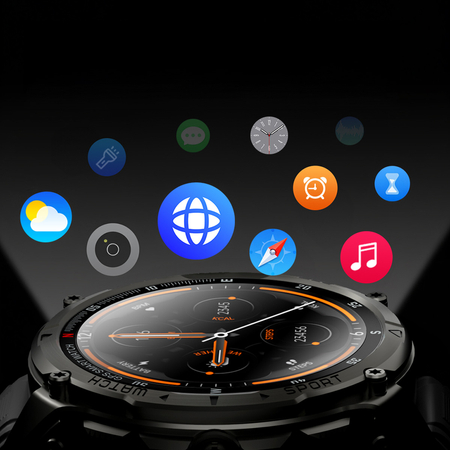 Smartwatch Kumi U5 Pro 170 trybów SPORT Srebrny - zdjęcie 2