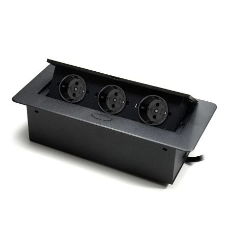 Gniazda blatowe otwierane chowane w blat Spacetronik SPS-D33B V2 OUTLET
