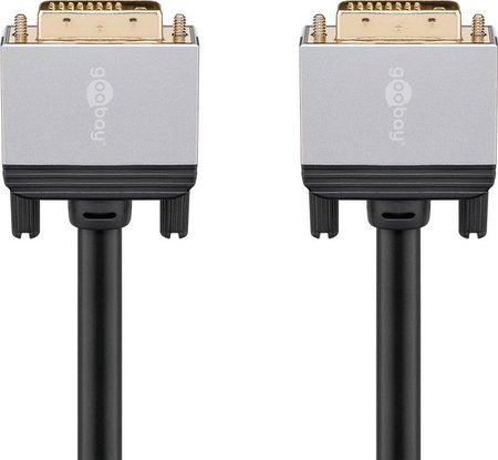 DVI-D - DVI-D (24+1 pin) DL Goobay Plus Kabel 5m - zdjęcie 2