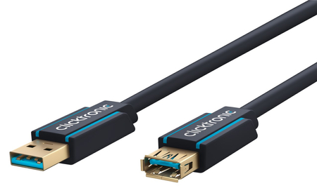 CLICKTRONIC USB 3.0 Buchse-Stecker Verlängerungskabel 18m - zdjęcie 2