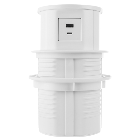 Gniazda Elektryczne do Blatu Ładowarka Indukcyjna USB okrągłe Wysuwane Spacetronik SPS-R3D6W V2