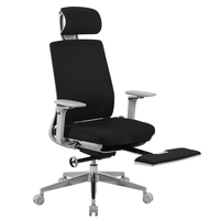 Fotel ergonomiczny biurowy 5D z podnóżkiem Spacetronik Albert Czarny OUTLET