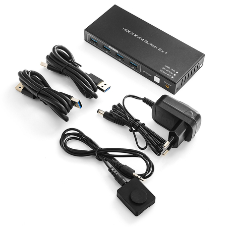 Przełącznik Switch KVM USB + HDMI 2/1 Spacetronik SPH-KVM23 8K@60Hz