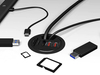 Gniazdo blatowe przepust kablowy 2xUSB USB-C SD TF Spacetronik SPS-R0D5B