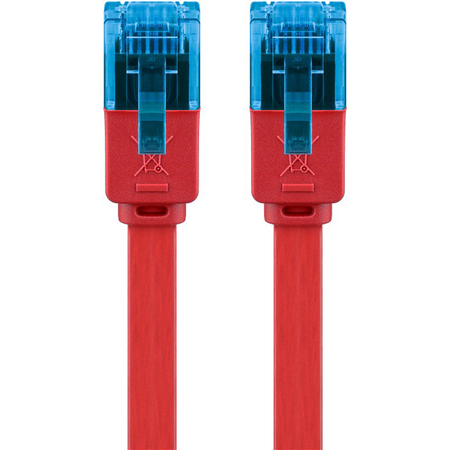 LAN Patchcord CAT 6A UTP FLAT rot 1m