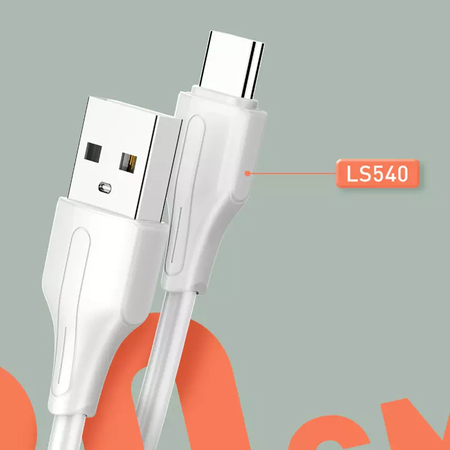 Kabel do szybkiego ładowania USB-A / micro-USB 20cm 2,4A biały LS540M