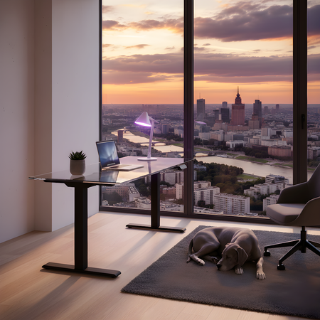 Stelaż elektryczny do biurka Spacetronik SPE-214AB USB