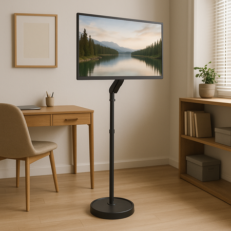 Spacetronik Morpho Stand SPET03B - Mobilny Stojak Podłogowy ze Sprężyną Gazową do Monitora 13-35" - zdjęcie 2