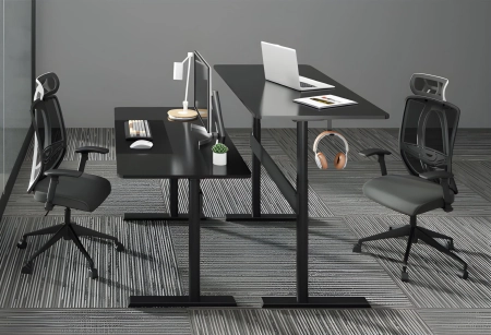 OUTLET Biurko pneumatyczne z regulacją wysokości Spacetronik Moris 140×68 - zdjęcie 2