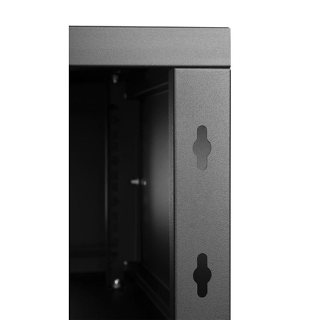 Szafa RACK 19'' 4U 450mm CZARNA Szklane drzwi