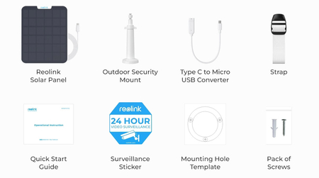 Solarmodul 6W für USB-C Kameras Reolink 2 weiß 4m