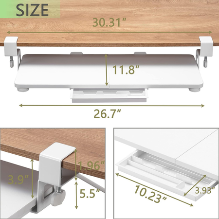Wysuwana Półka na Klawiaturę SPB133W - Zyskaj Miejsce i Popraw Ergonomię