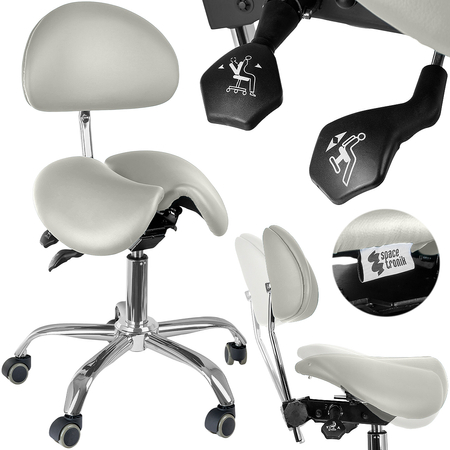 Ergonomiczny hoker regulowany SELLA 3 biały Outlet B+