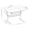 XD verstellbarer Kinderschreibtisch SPE-X102WL 100x60cm
