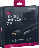 CLICKTRONIC Kabel HDMI - HDMI Micro HD/4K/3D TV 5m OUTLET
