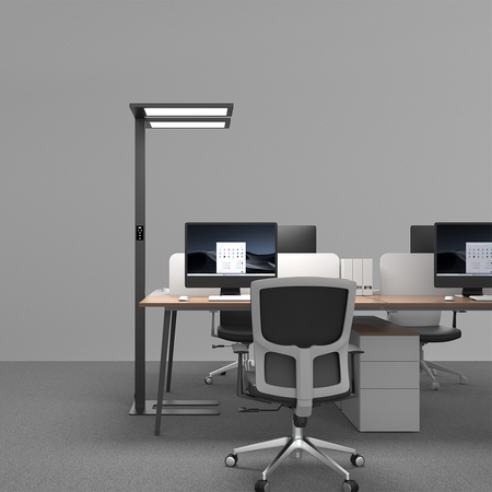 Podwójna lampa stojąca biurowa GLOW D24 Czarna - zdjęcie 2