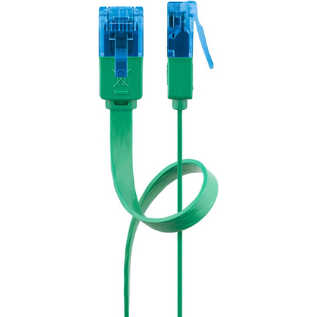 LAN Patchcord CAT 6A UTP FLAT grün 2m