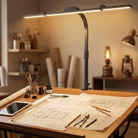 Lampa biurkowa kreślarska LED bezcieniowa Glow D9 - zdjęcie 2