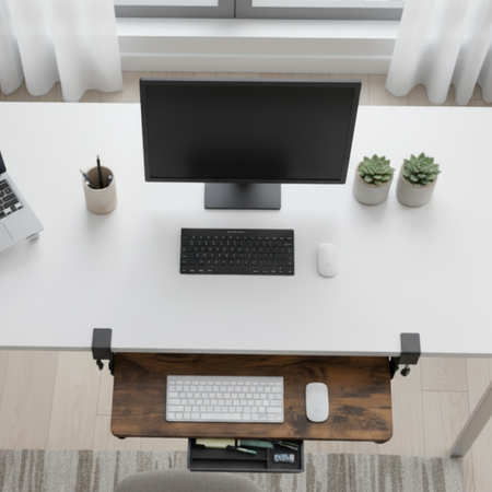 Wysuwana półka pod klawiaturę i mysz SPB133R montowana pod blatem