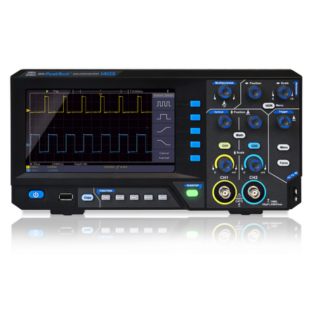 Oscyloskop cyfrowy 2CH 50MHz 500MS/s PeakTech 1403 - zdjęcie 2