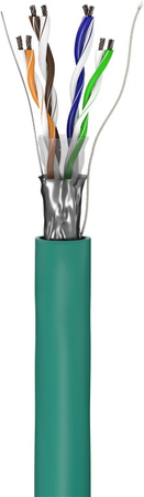 CAT5e F/UTP AWG 26/7 Twisted Pair Kabel Goobay grün 100m - zdjęcie 2