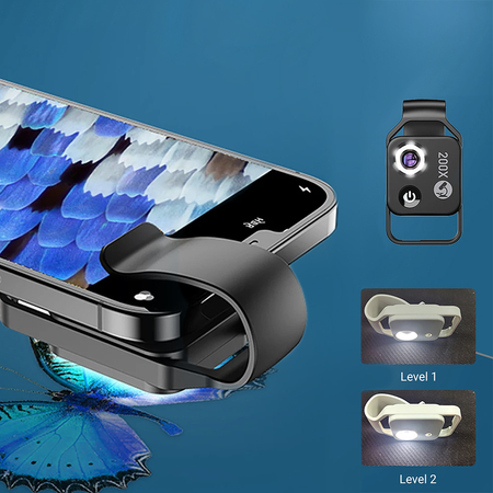 Digitales Mikroskop-Objektiv für Handy 200x LED