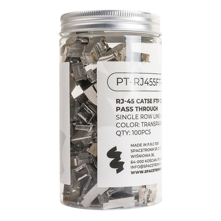 RJ45 cat5e durchgehender Stecker FTP PT-RJ455FT-0 100St