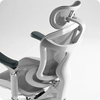 Krzesło do ergonomicznego biura 6D Spacetronik DORIS 40 szare z regulowanym zagłówkiem i podłokietnikami