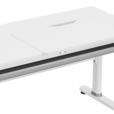 Zestaw Spacetronik: biurko regulowane 100×60 + krzesło dziecięce z podnóżkiem + nadstawka z pegboardem