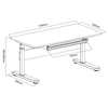 Biurko regulowane Spacetronik XD SPE-X104WL 120x60