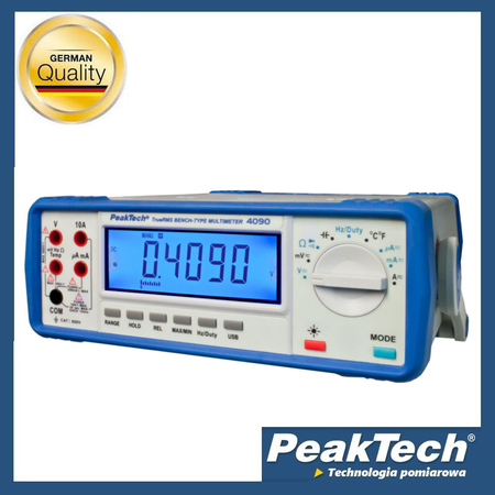 True RMS USB-Tischmultimeter PeakTech 4090 Aku