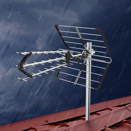 DVB-T2 Spacetronik EOS PRO Kombi-Antenne Schwarz - zdjęcie 2
