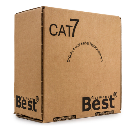 Ekranowana skrętka kat.7 S/FTP 4x2xAWG26 BEST (1xEkran) - 50m