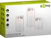 Świece LED Goobay 3 sztuki 10/12,5/15 cm PRAWDZIWY WOSK