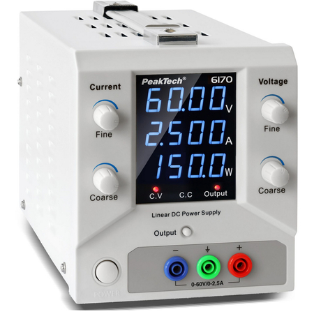 Zasilacz laboratoryjny 60V 2,5A DC PeakTech 6170 - zdjęcie 2