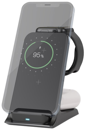 Goobay 15W Qi 3in1 Stand induktives Ladegerät