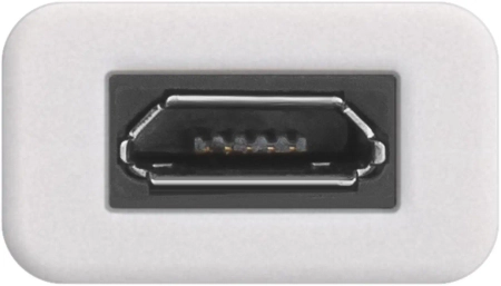 Adapter wtyk USB-C - gniazdo microUSB Biały