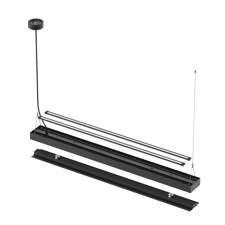 Lampa podwieszana biurowa LED GLOW D24 60W Czarna