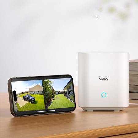 Zestaw 2 kamer solarnych + stacja 32GB Aosu SL-C9C-2H