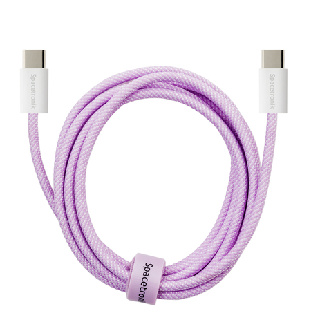 Kabel USB-C PD100/240W Spacetronik 2m fioletowy - zdjęcie 2