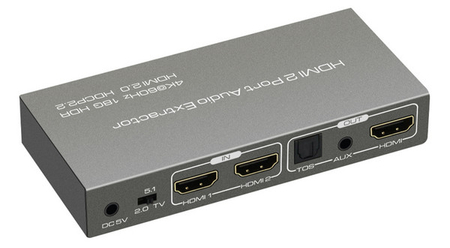 Extractor 2x HDMI-HDMI + Audio ARC 4K Spacetronik SPH-SAE06